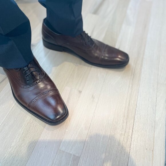 Johnston & Murphy Leather Shoes Handcrafted in Italy Size 45 (US11.5 -12) main image 4